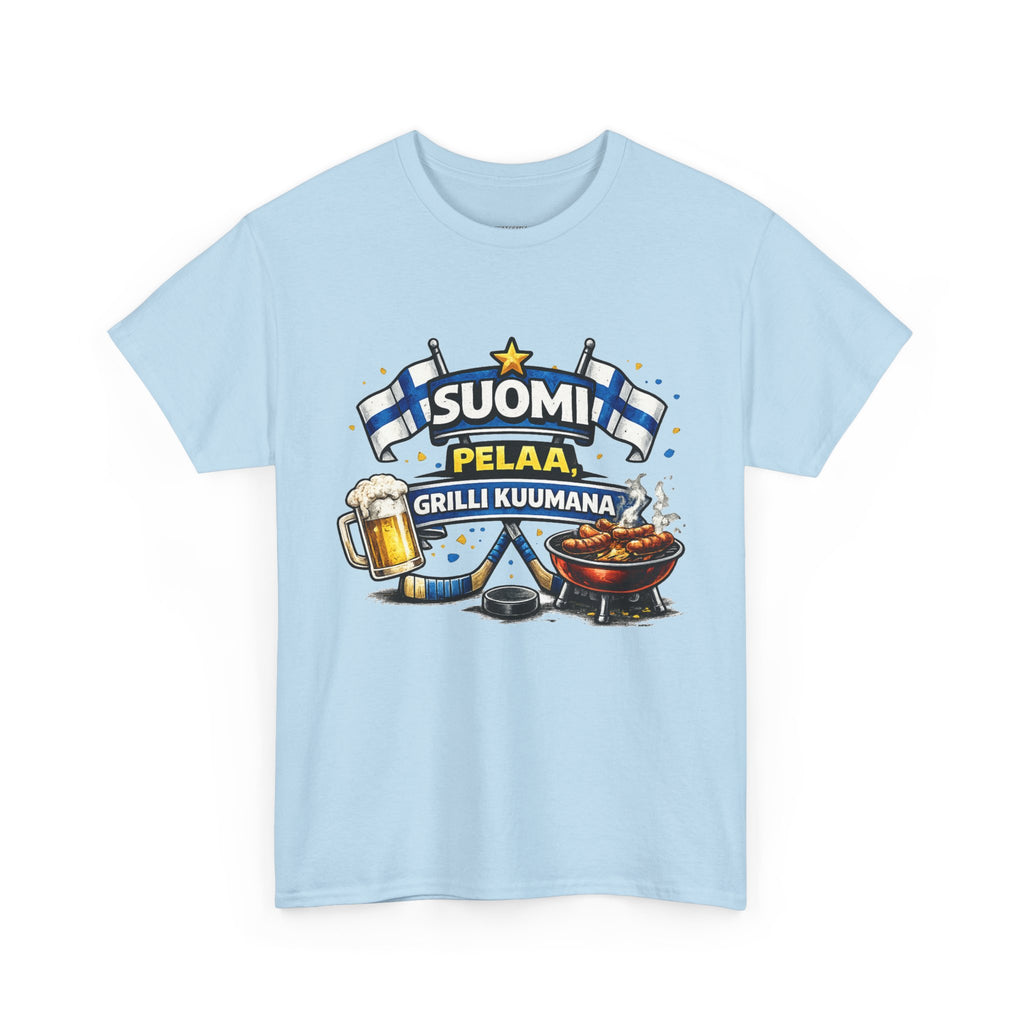 Suomi Pelaa Grilli Kuumana - Unisex t-paita